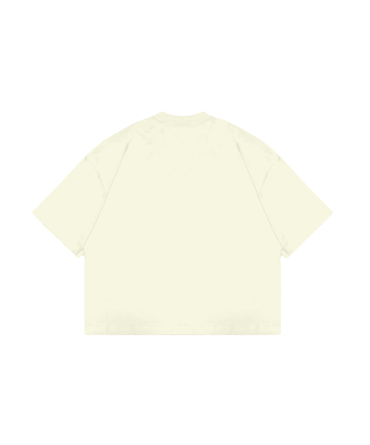 Cropped Oversized Tee V1- Ivory