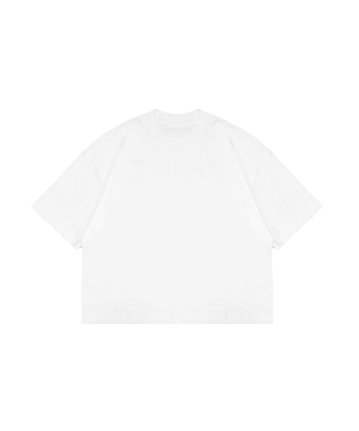 Cropped Oversized Tee V1- White